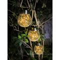 Garden Night Solar Holiday Decoration Ball-Shaped  Crackle Glass Table Lamp